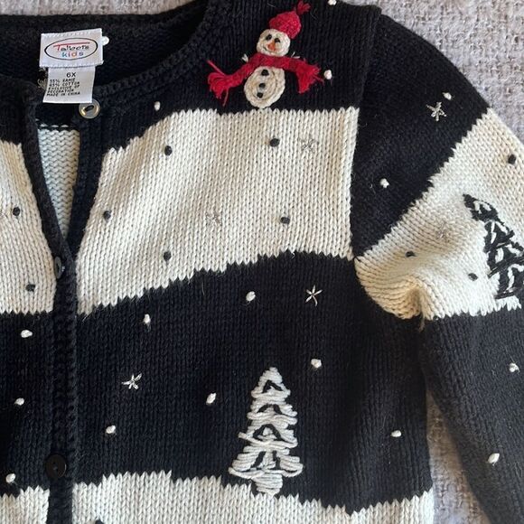 Adorable Kids Holiday Snowman ☃️ Cardigan Sweater size 6X - Picture 3 of 7